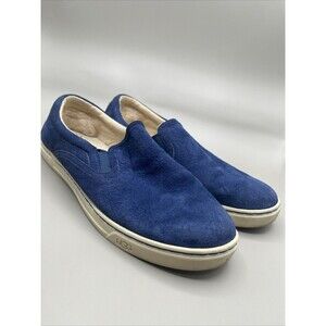 Ugg Slip On Loafers Women's 8.5/39.5 Blue Suede Leather Shoes Style 1006737